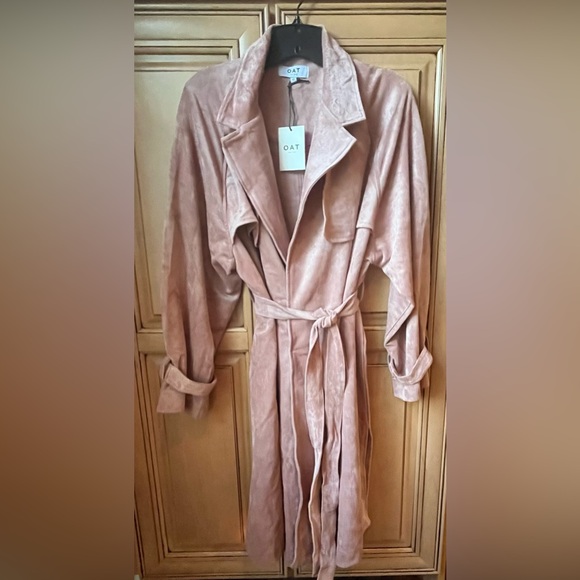 NWT Revolve OAT New York Faux Suede Trench Coat - Picture 6 of 11